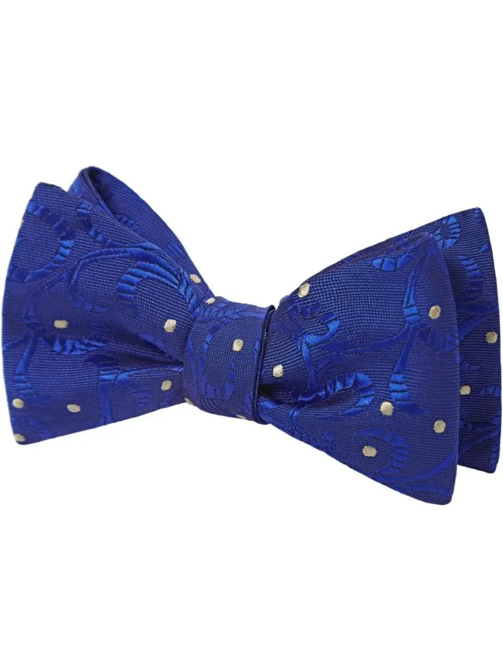 Stylish Men's Self Bow Tie - Polka Dot Design, Woven Silk, Perfect for Formal